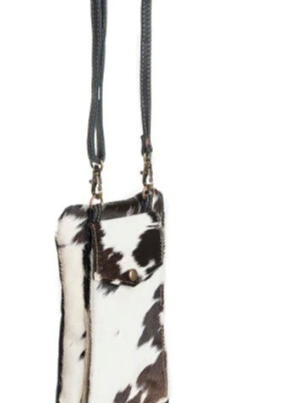 Myra Black & White Cow Print Wild Chic Phone Purse